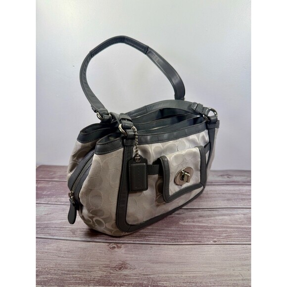 Coach signature gallery tote grey and Black Shoulder Bag - Picture 2 of 16